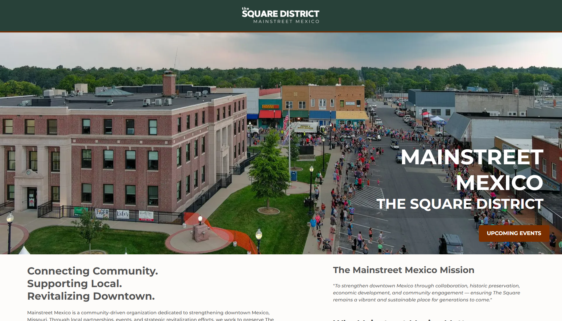 mainstreet mexico website screenshot with link to website
