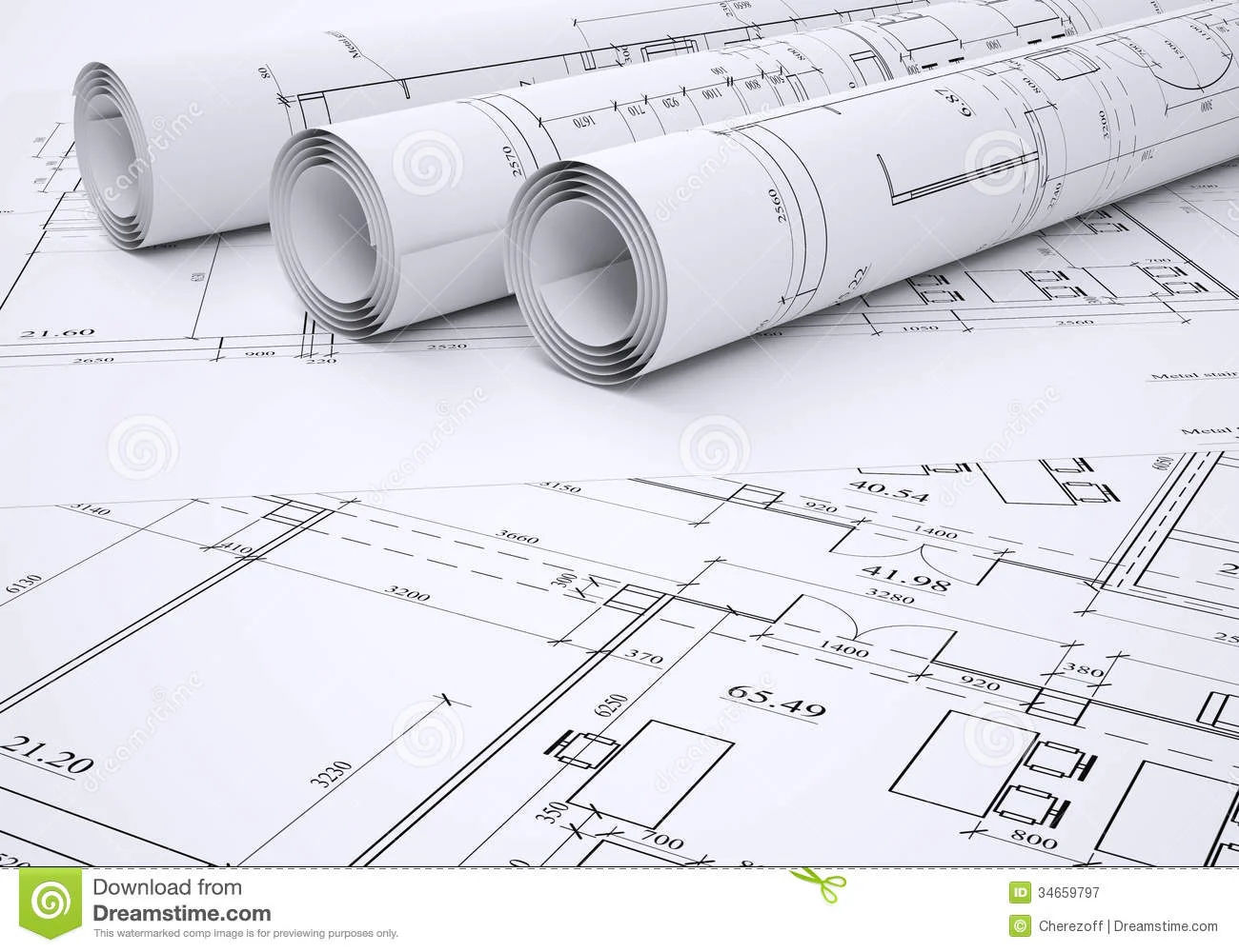 Stock Photo | rolled plans.jpg