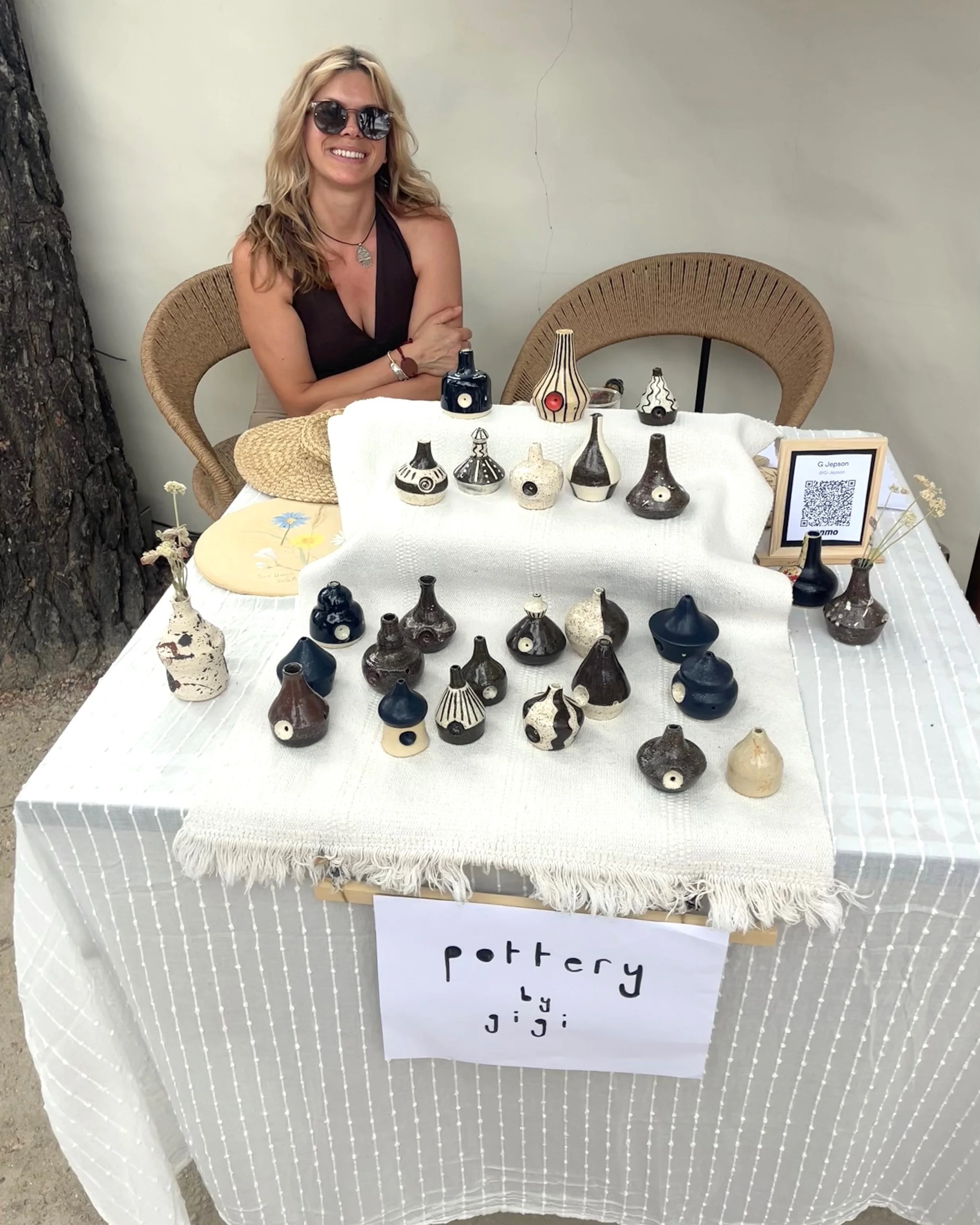 Pottery by Gigi  My mini market stall Jacumba Hotel Summer Solstice Market  June 23, 2024