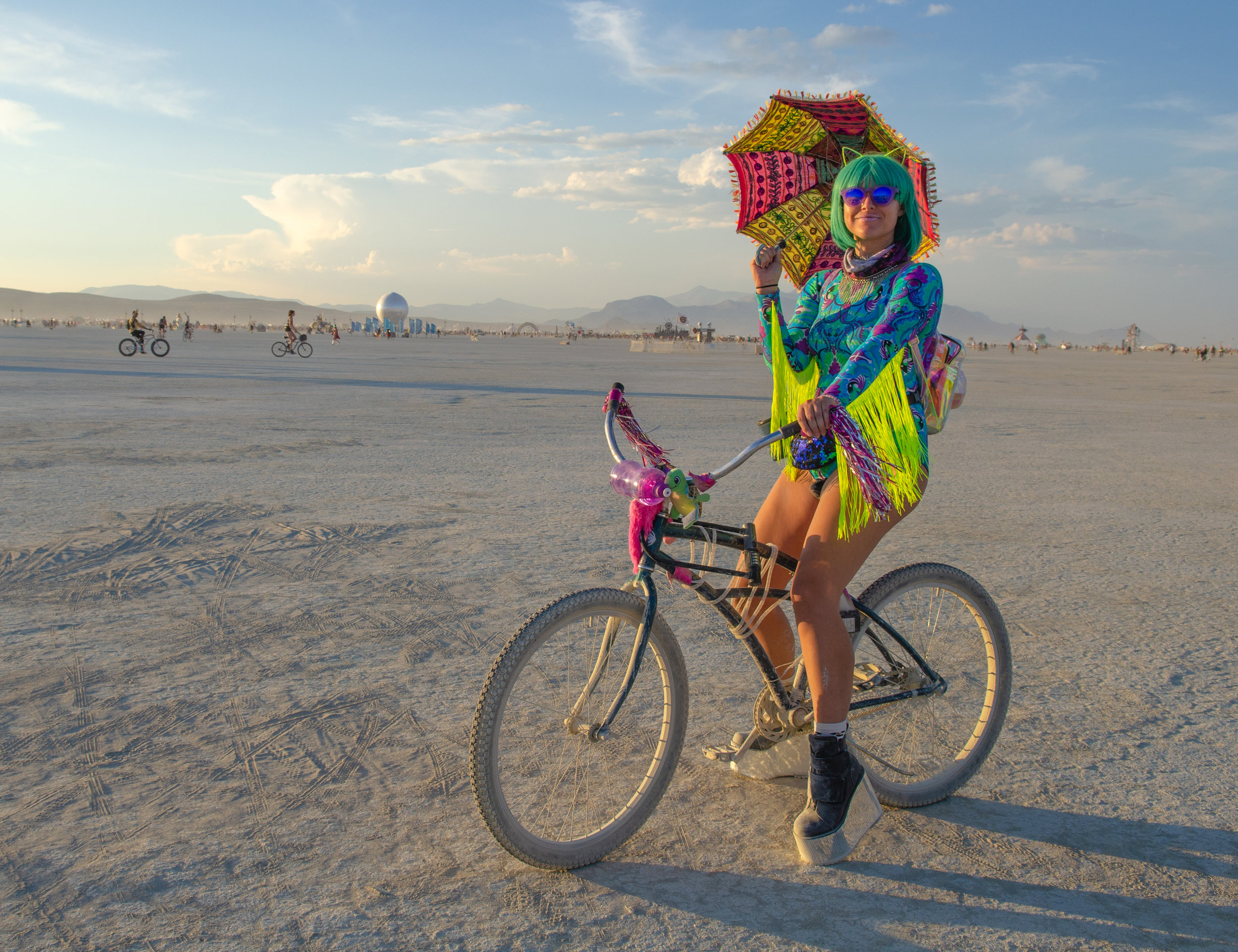 Burning Man 2018 - Colourful Rider