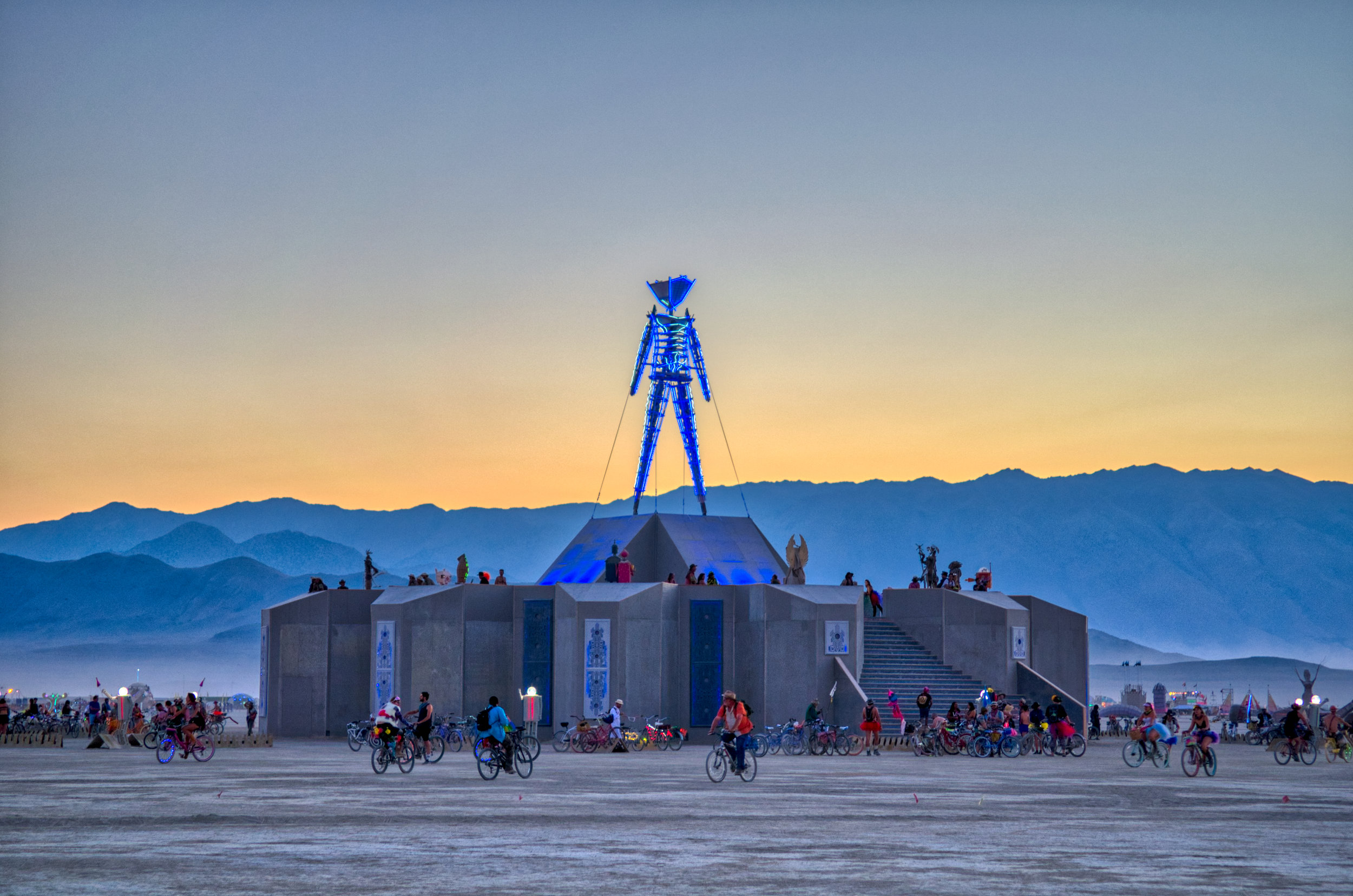 Burning Man 2018 - The Man at Dusk