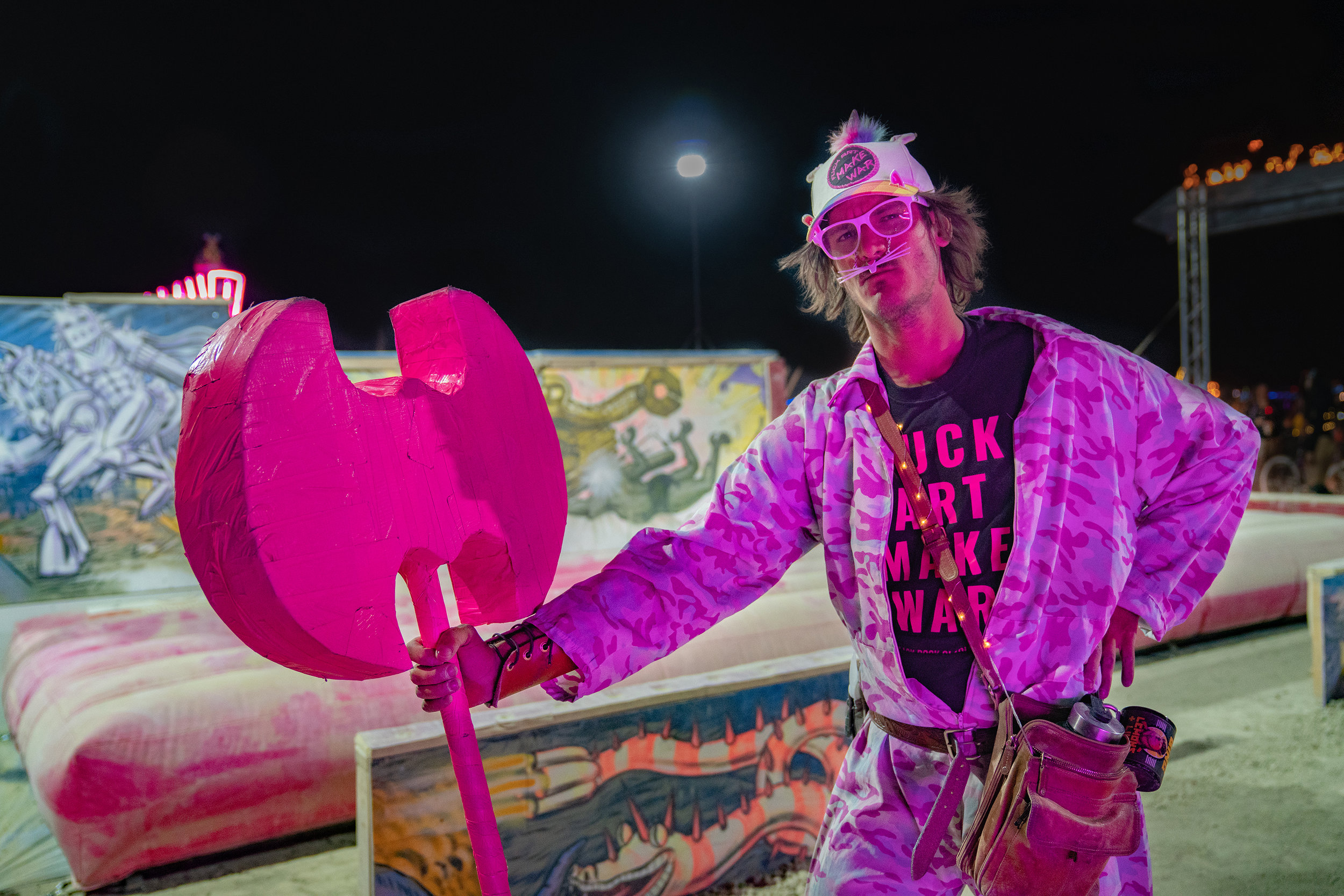 Burning Man 2019 - Pink Battle Axe