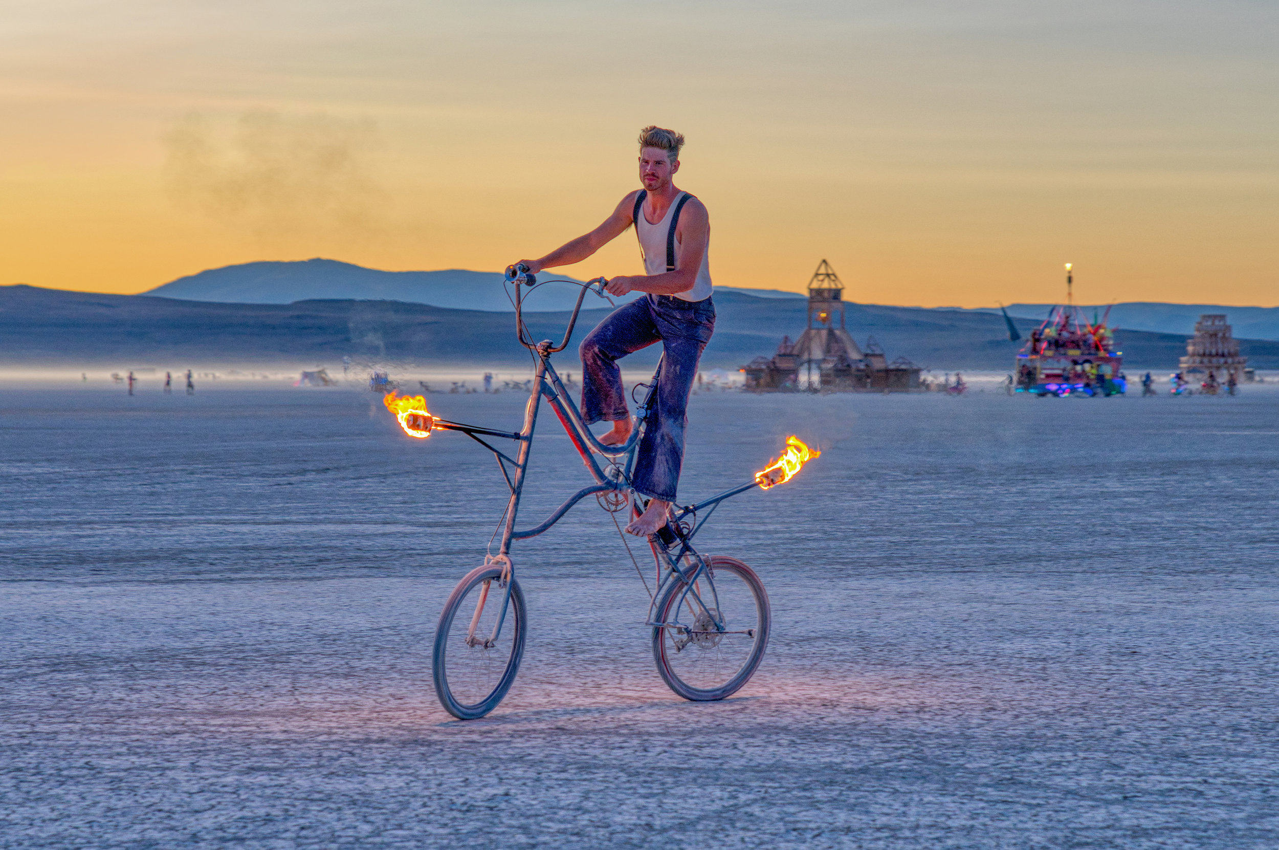 Burning Man 2019 - Fire Rider in Deep Playa