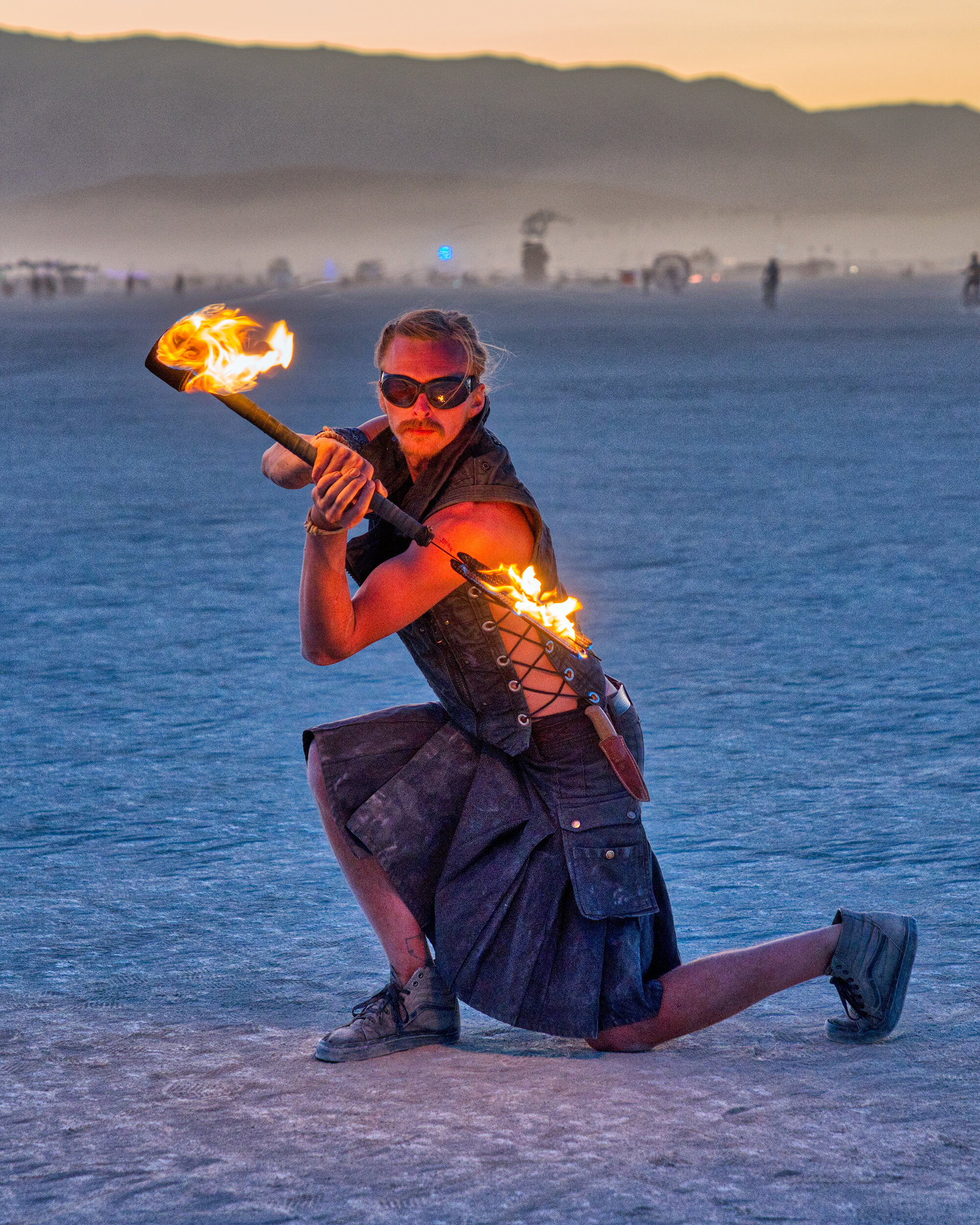 Burning Man 2019 - Medieval Fire Yoga