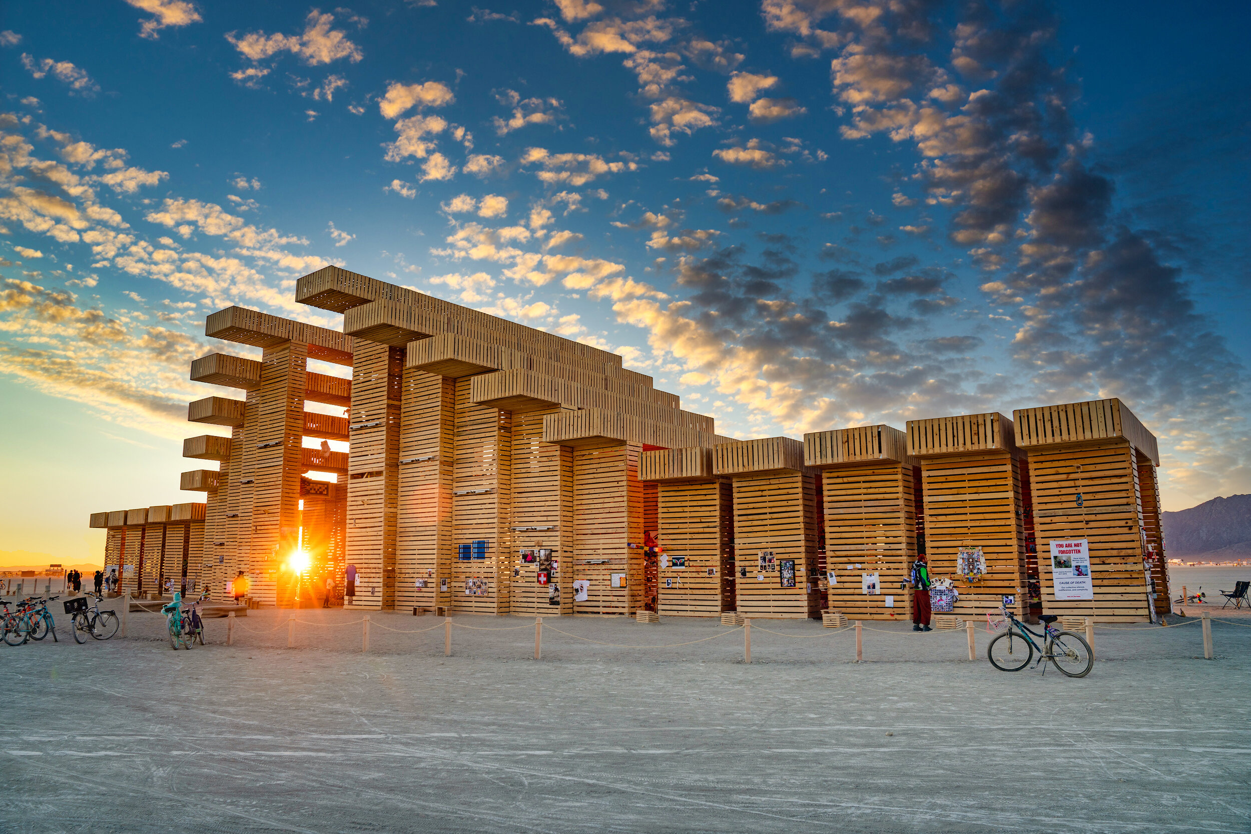 Burning Man 2019 - Temple of Direction at Sunrise