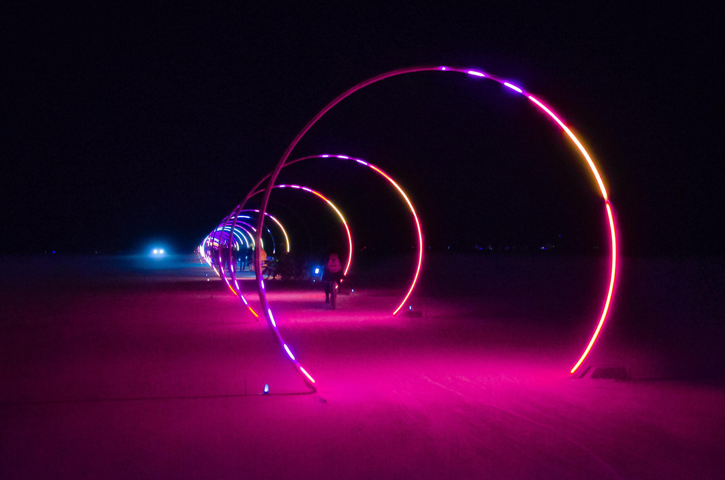 Burning Man 2018 - Sonic Runway at night