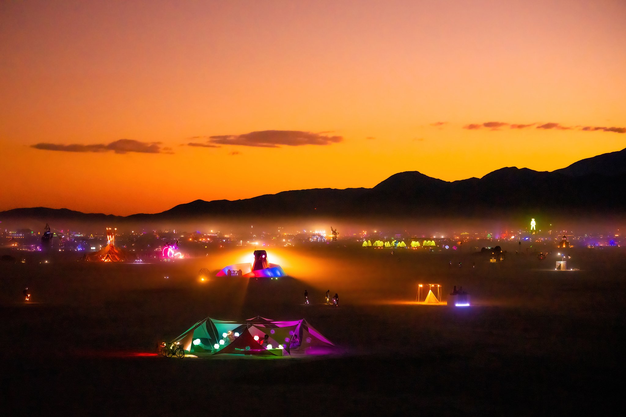 Burning Man 2022 - Playa at Dusk