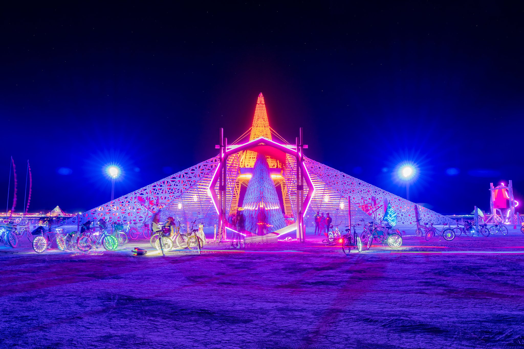Burning Man 2022 - Empyrean Temple at Night