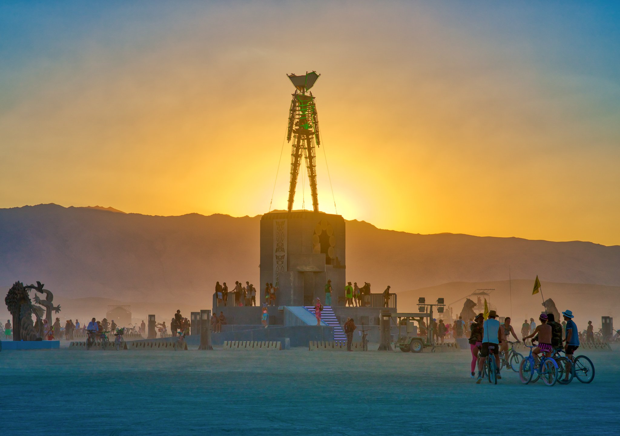 Burning Man 2022 - The Man at Dusk