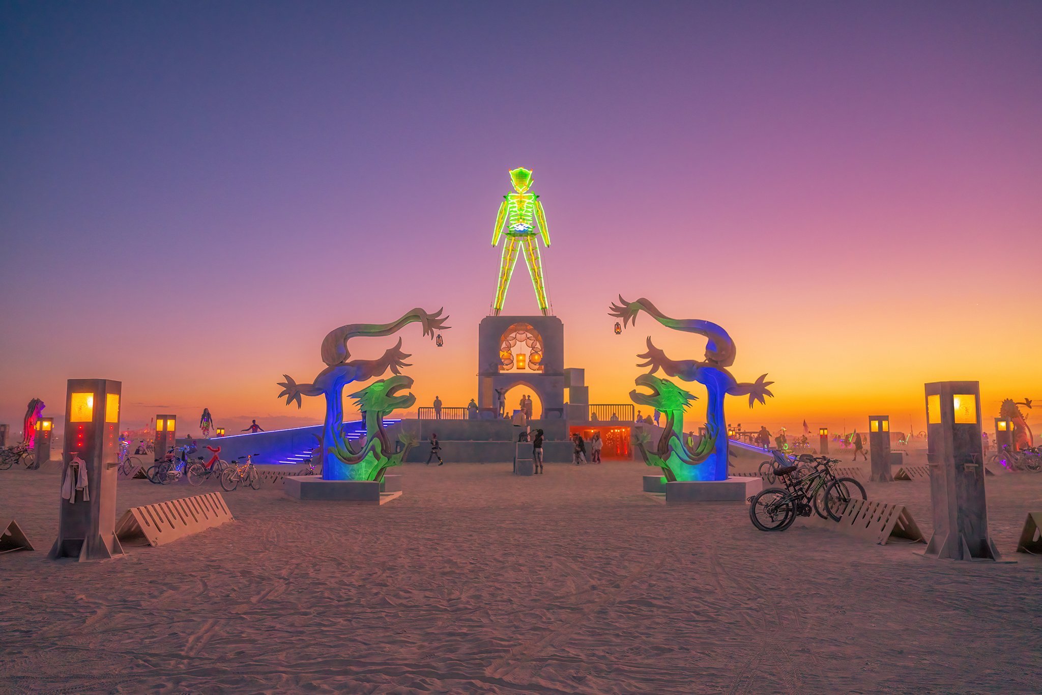 Burning Man 2022 - The Man at Dawn - Photo by Mark Fromson