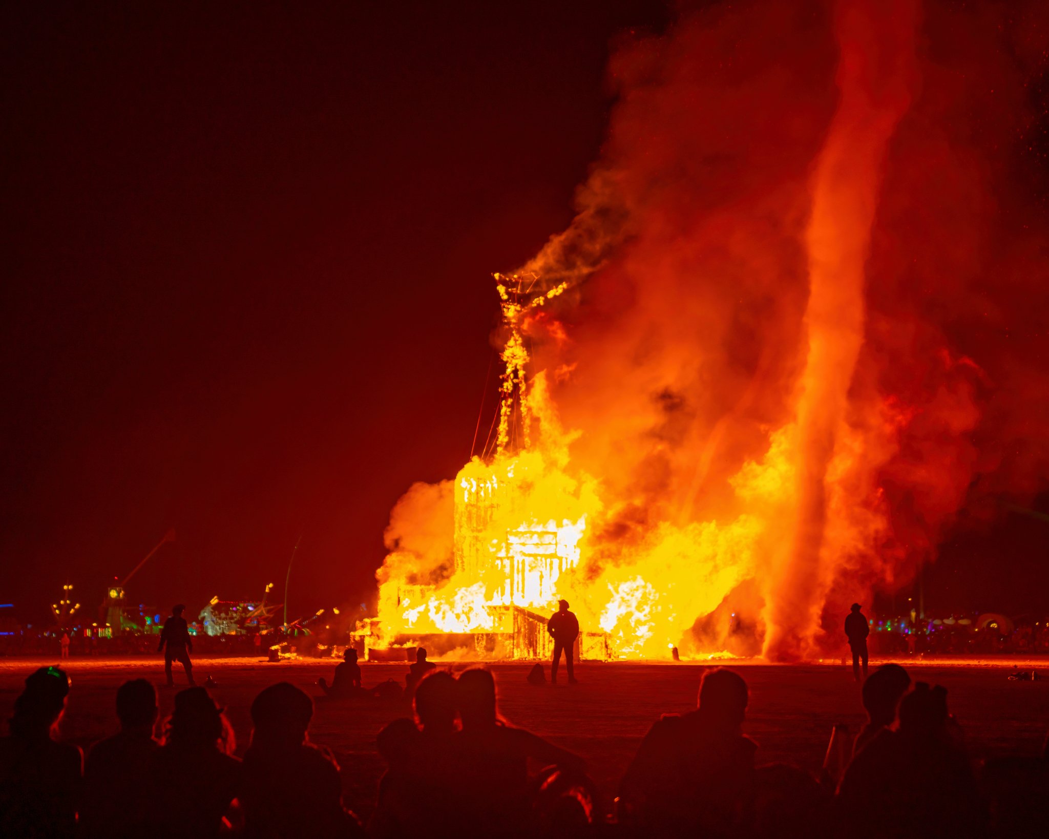 Burning Man 2022 - The Man Burn Spawns Tornados