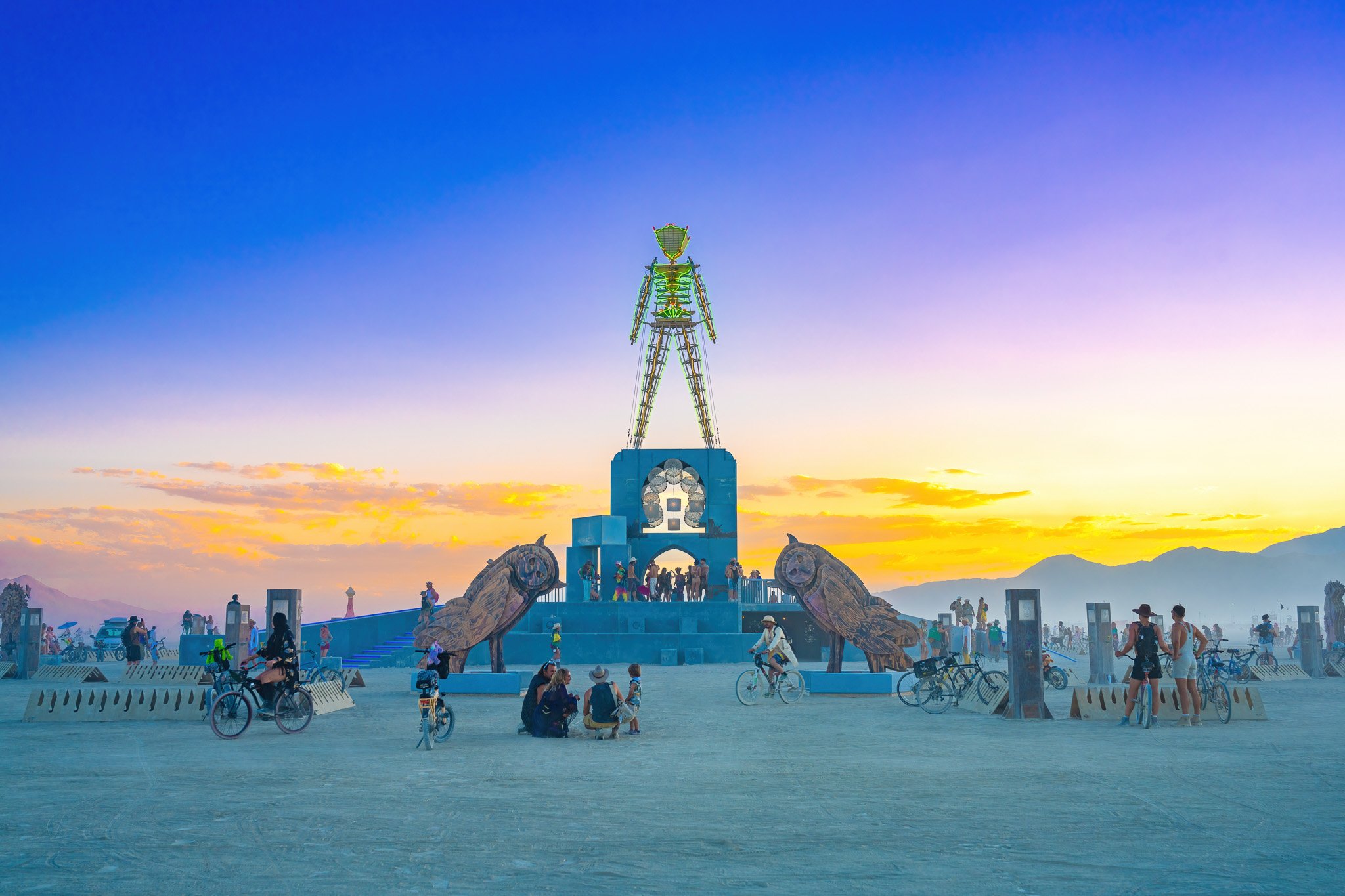 Burning Man 2022 - Man at Dusk