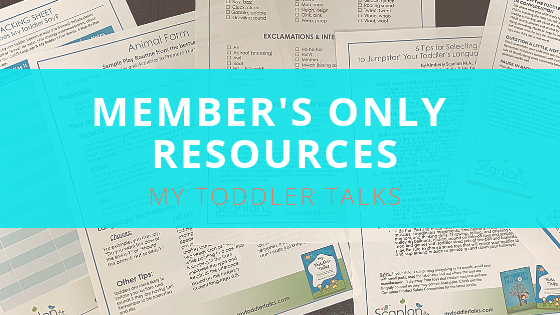 My Resource Library - My Toddler Talks