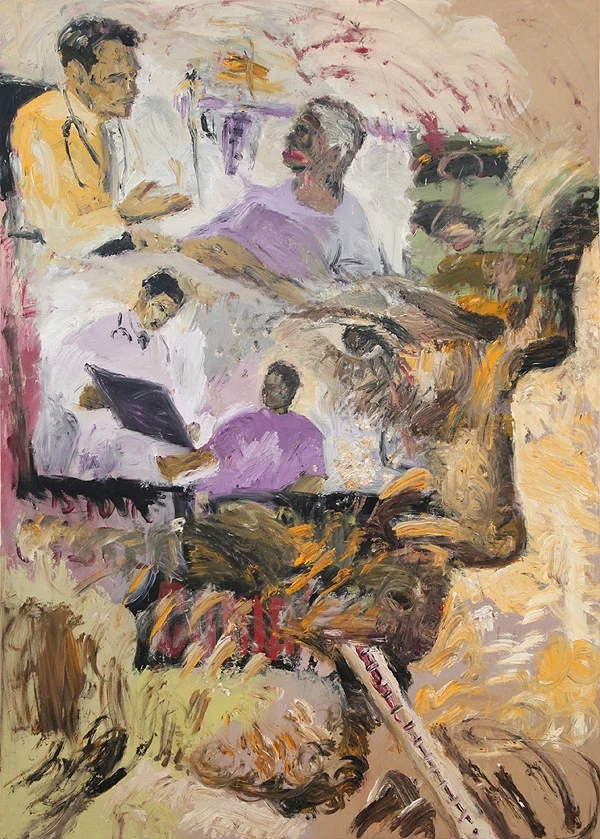 Matt Lippiatt painting double diagnostics