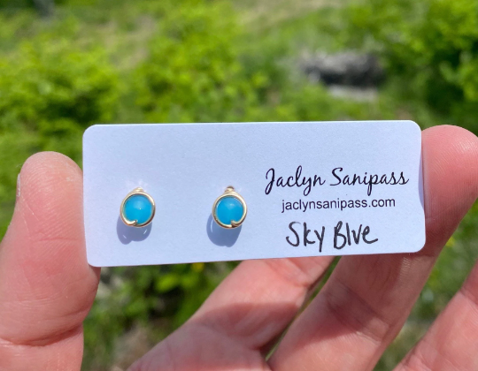 Gold Filled Sky Blue Glass Studs.png