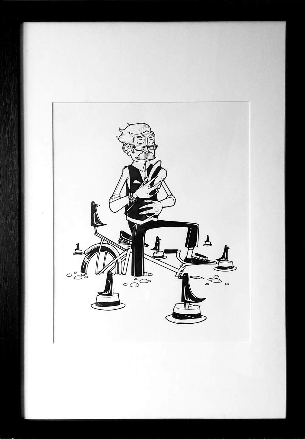 ‘Start To Finish’. Framed drawing for ‘Do One’ exhibition in Melbourne, Australia ‘15