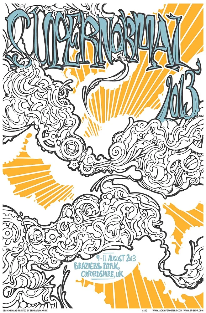 Supernormal Festival ‘13 Poster. 3 Colour screen print