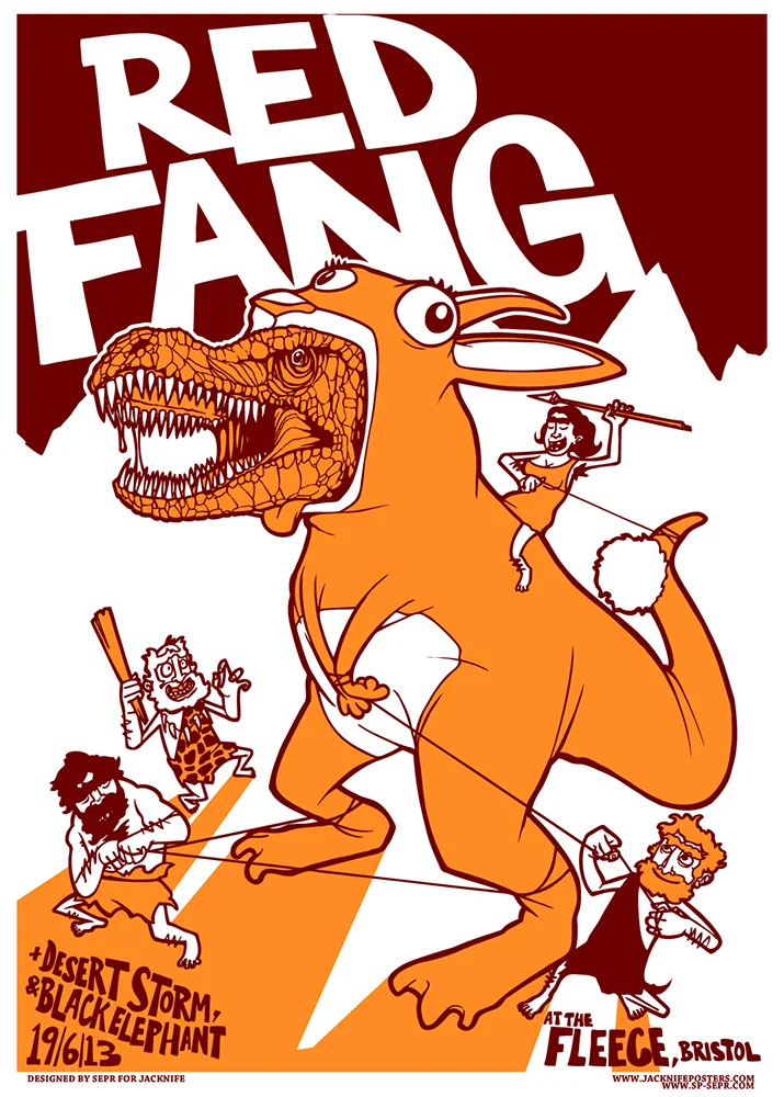 Red Fang gig poster. 2 Colour screen print ‘13