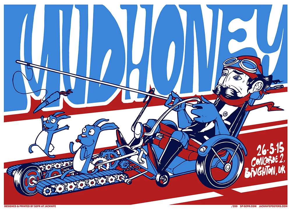 Mudhoney gig poster. 3 Colour screen print ‘15