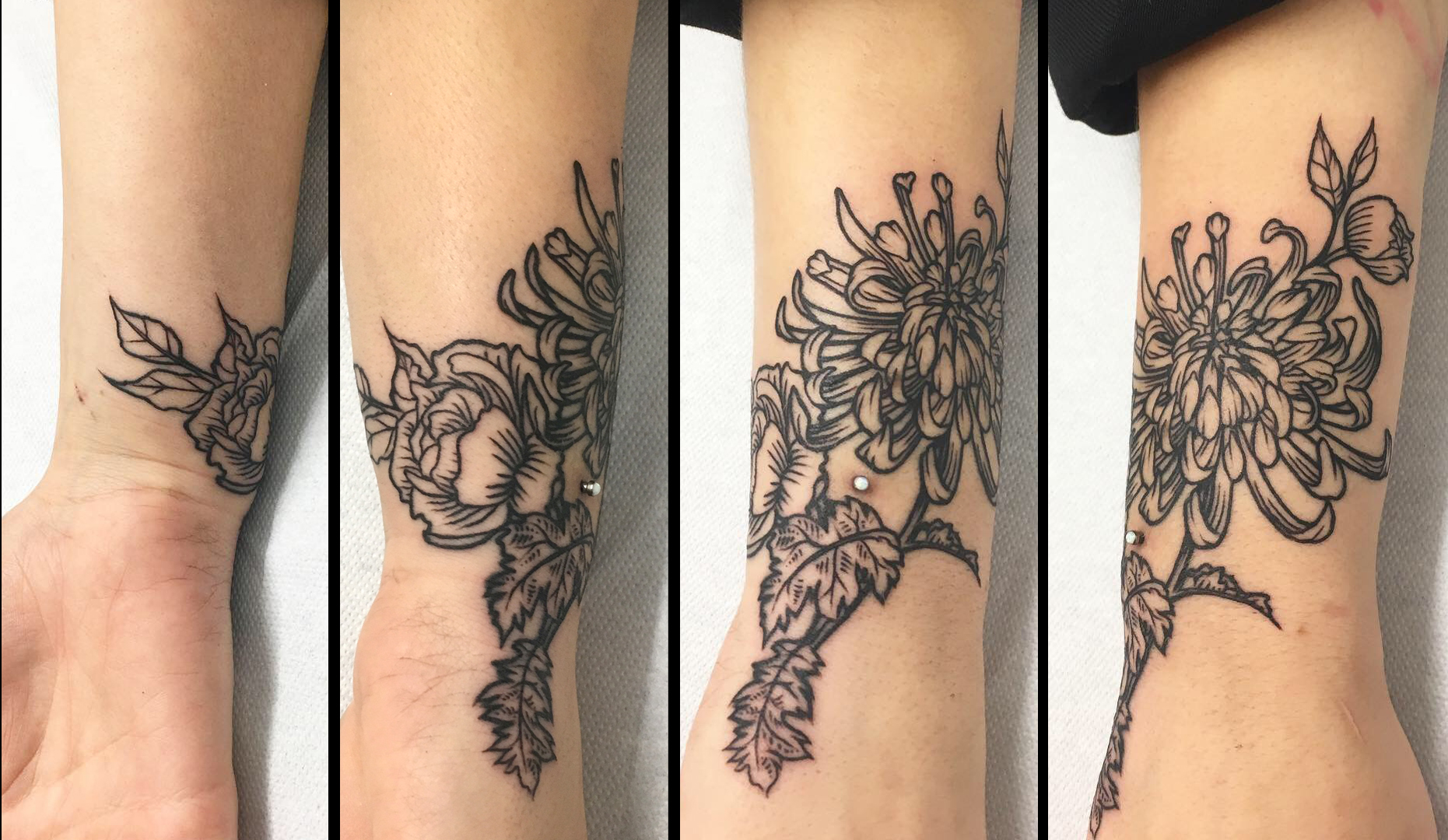 Tattoos Flower wrist tattoos Wrap around wrist tattoos