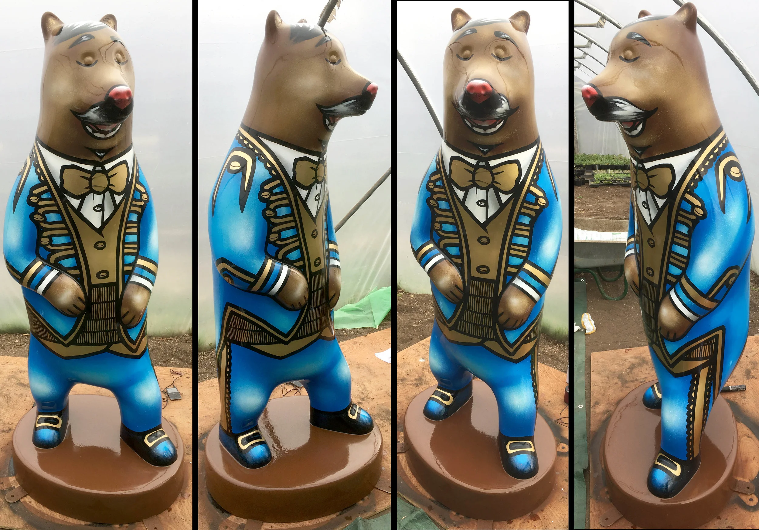 ‘Enrico Bearuso’ My statue for the Wild In Art Bear project, Bristol ‘19