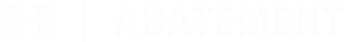 Black and white sign with the word 'ABATEMENT' written on it.