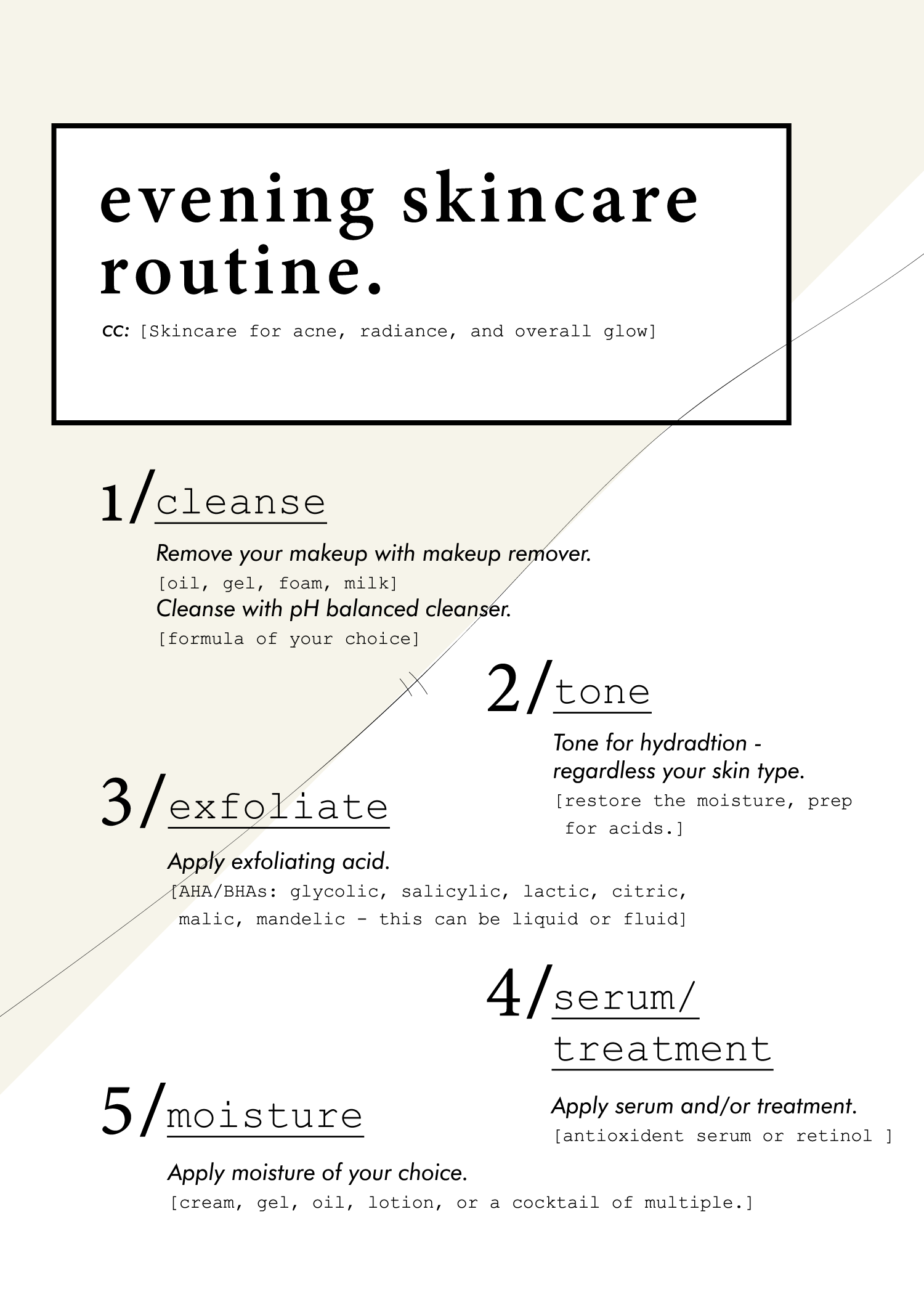 evening skin care routine