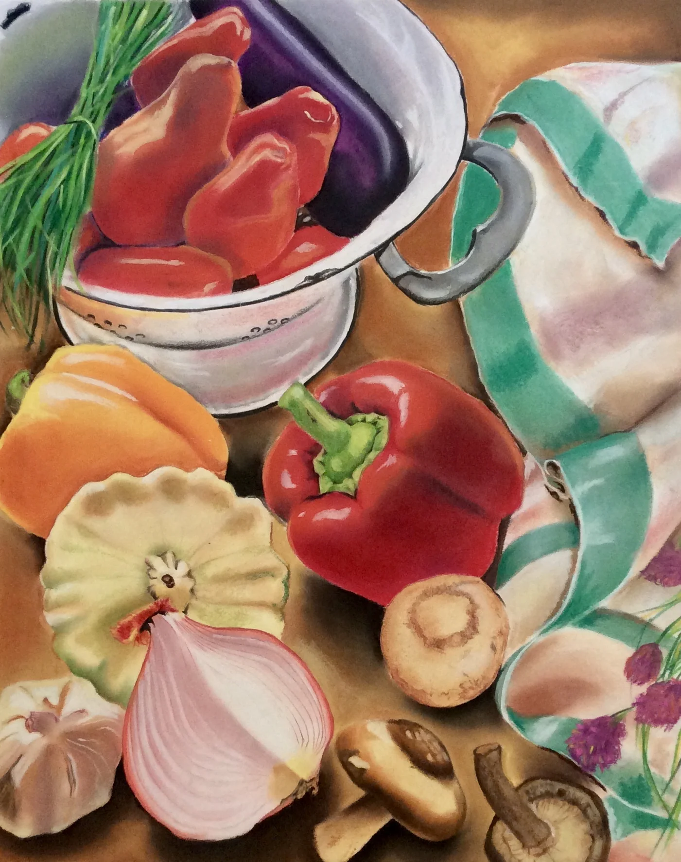 "Summer Harvest" in pastels