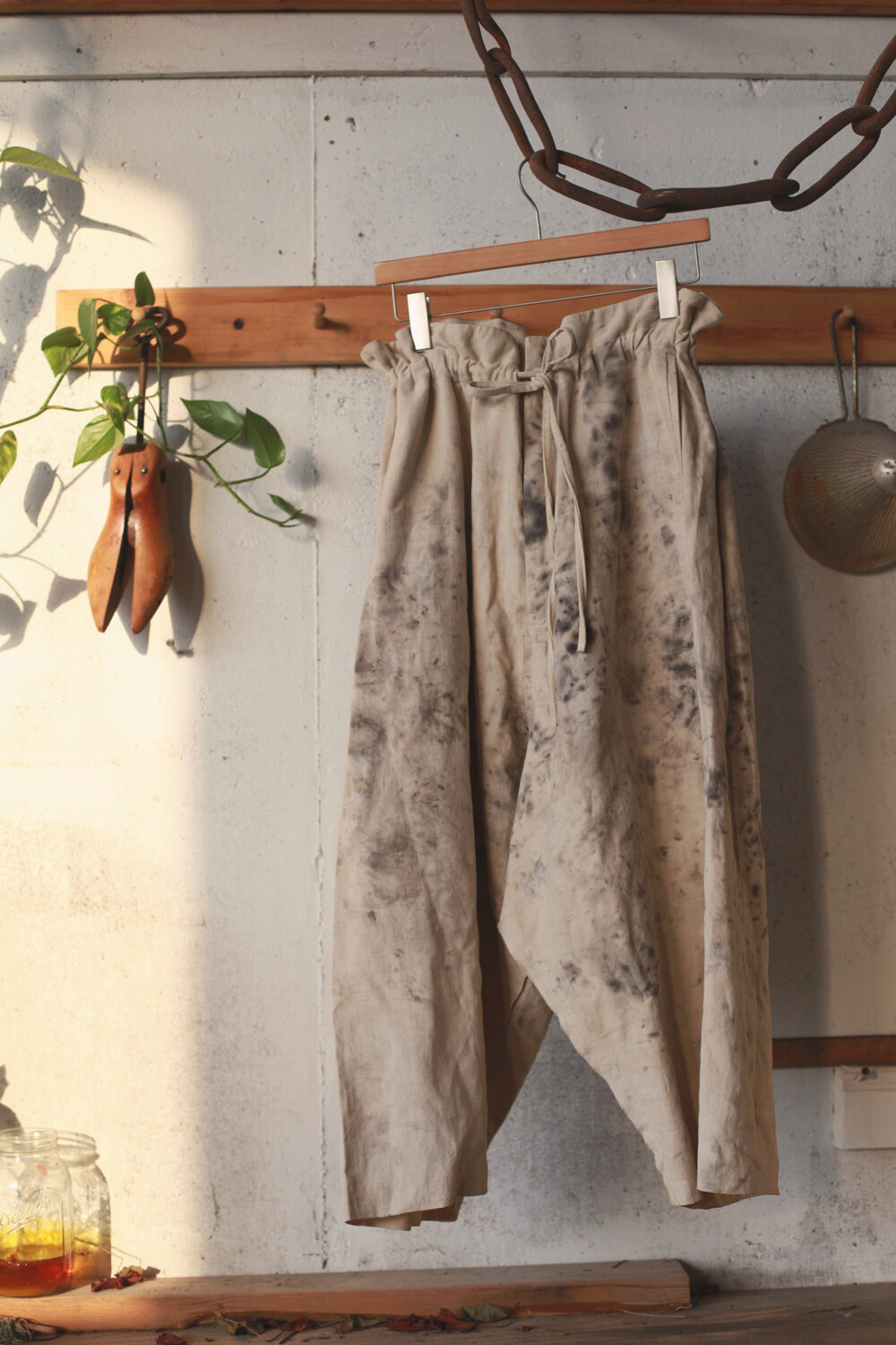 Antique Linen, Paperbag Pant
