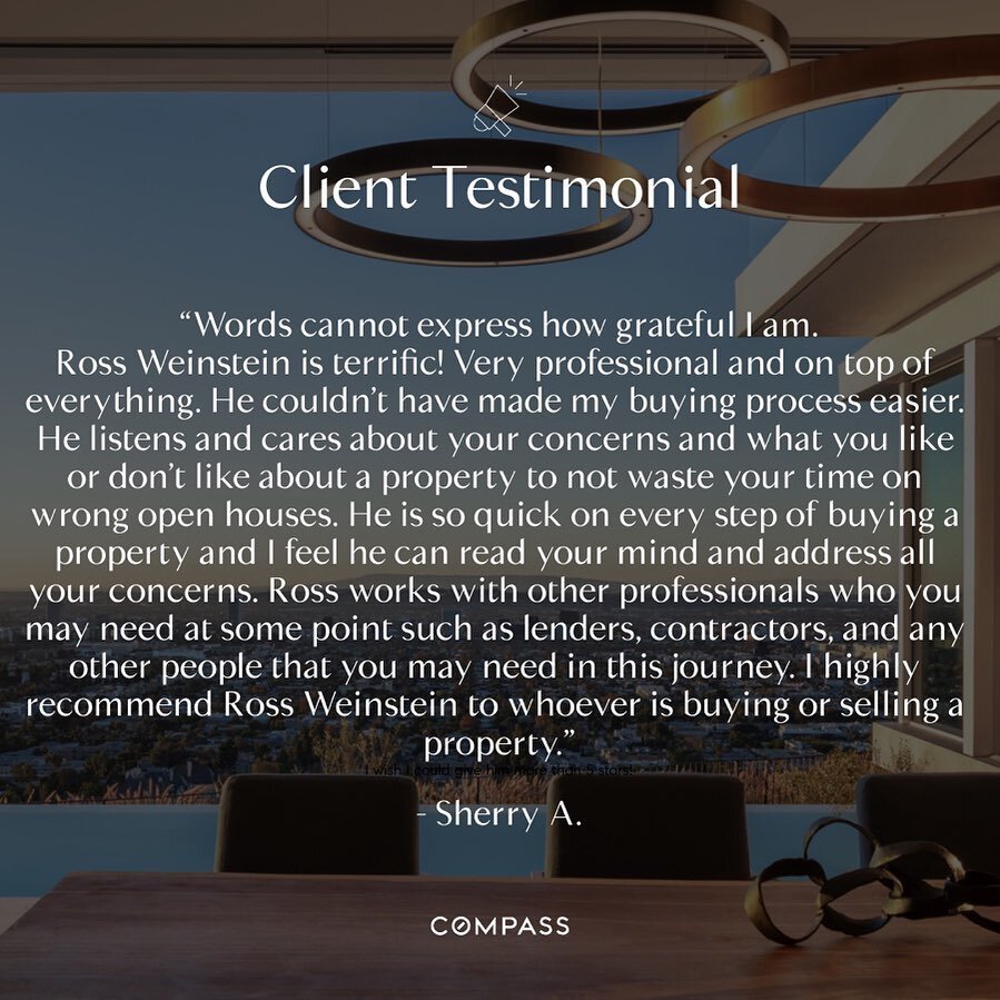 Helping my client purchase their new home was an honor and a privilege. Thank you for trusting me to get the job done... and for sharing your experience online. 

In a world 🌎 full of client ratings and reviews, I value this more than you know, and 