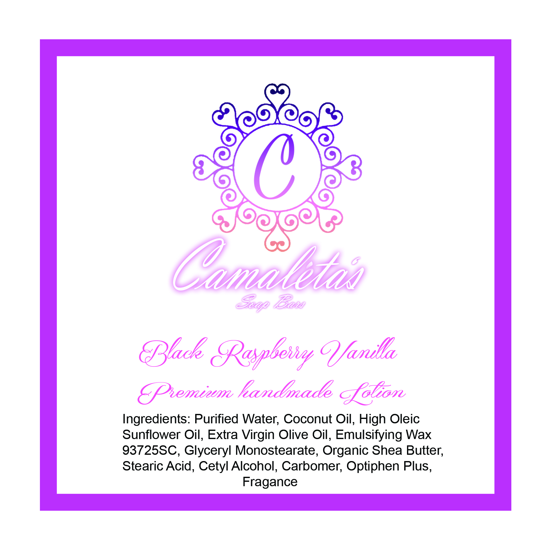 Black Raspberry Vanilla Handmade Lotion