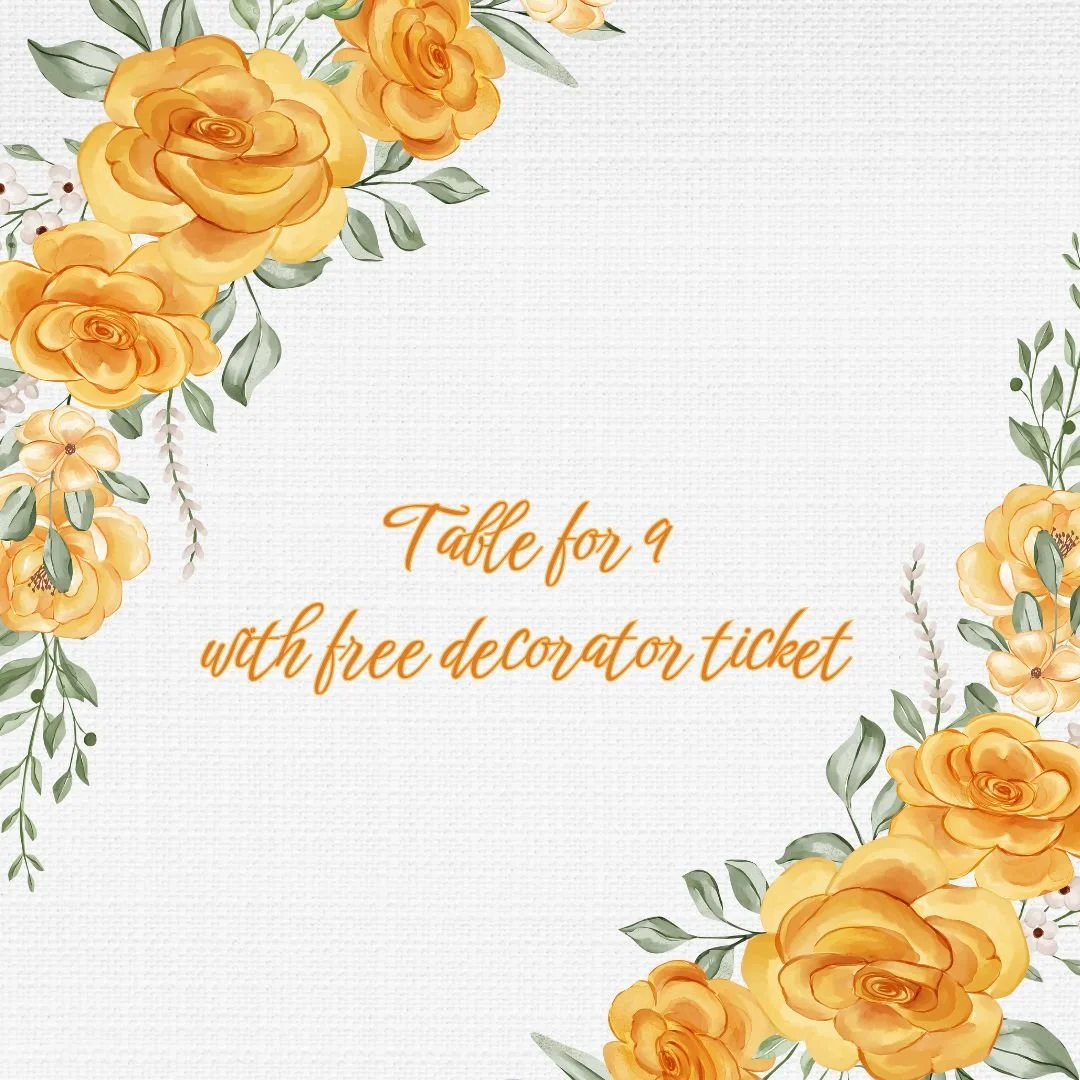 Full Table of 9 (with free decorator ticket)