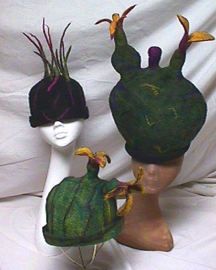 Hall, Sally      Sonoran Hats     wet-felted wool   30x38groupof3       $1485.00groupof3.jpg