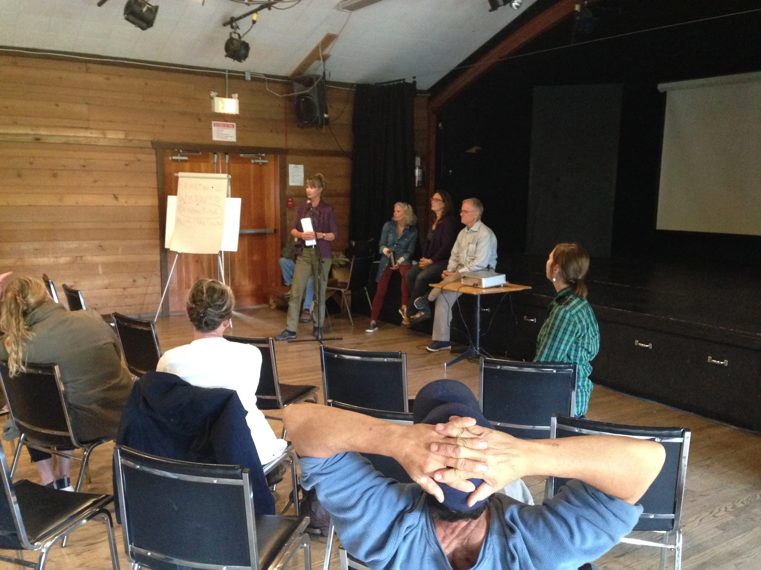 Photo left to right: Sandra Wood, Priya Huffman, me & David Rousseau.