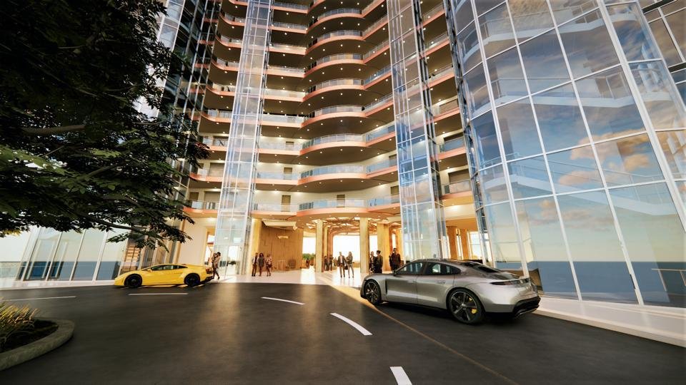 Islas Rendering entrance with Valet Services