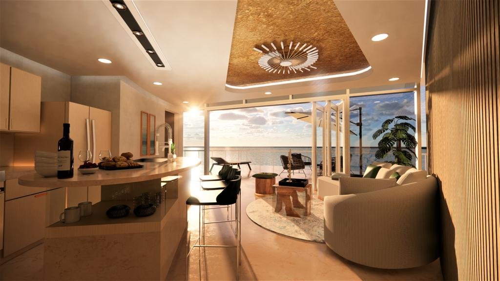 Islas Rendering Views Living Rooms