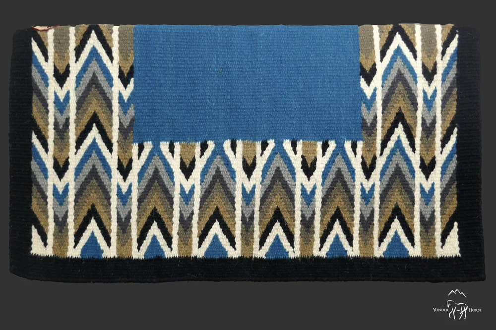Short Serpentine Turquoise Too Saddle Blanket — Yonder Horse