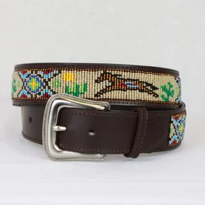 Beaded Belt - Running Horse Retro — Yonder Horse display picture 1