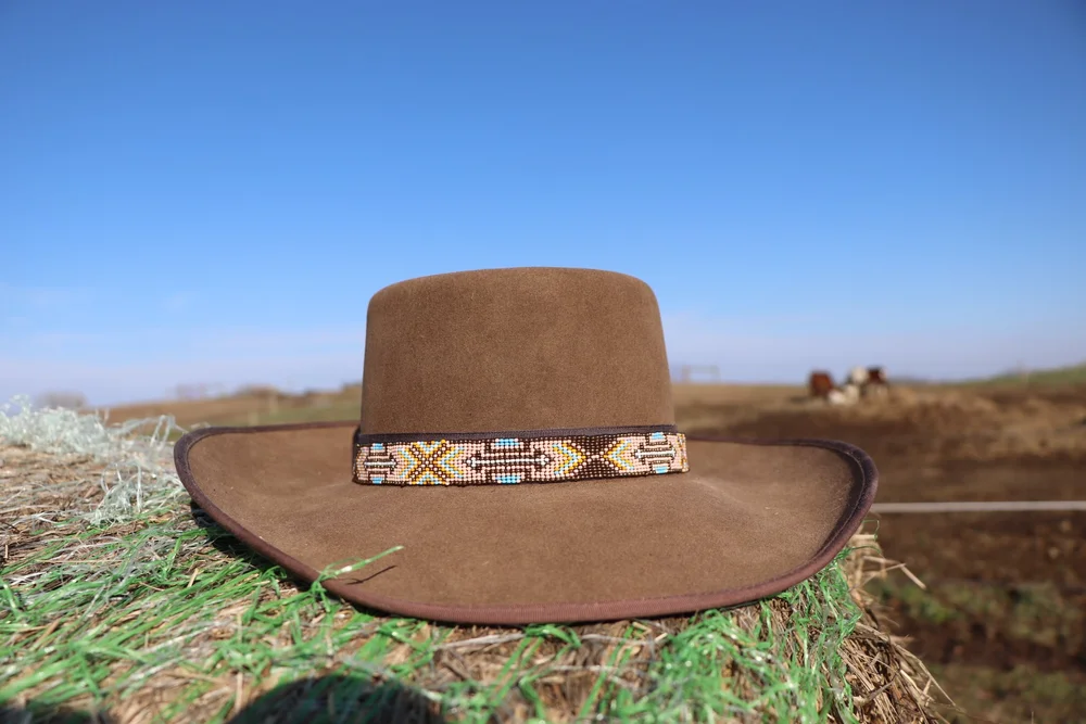 Barnstar Rose Beaded Hatband — Yonder Horse display picture 1