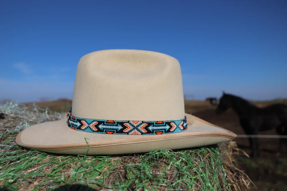Turquoise Felt Western Hat with Beaded Band Bs132bo-h_edited.webp main image 4
