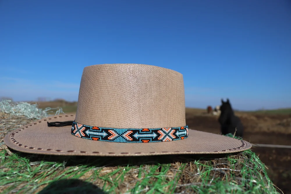 Barnstar Turquoise Beaded Hatband — Yonder Horse display picture 1