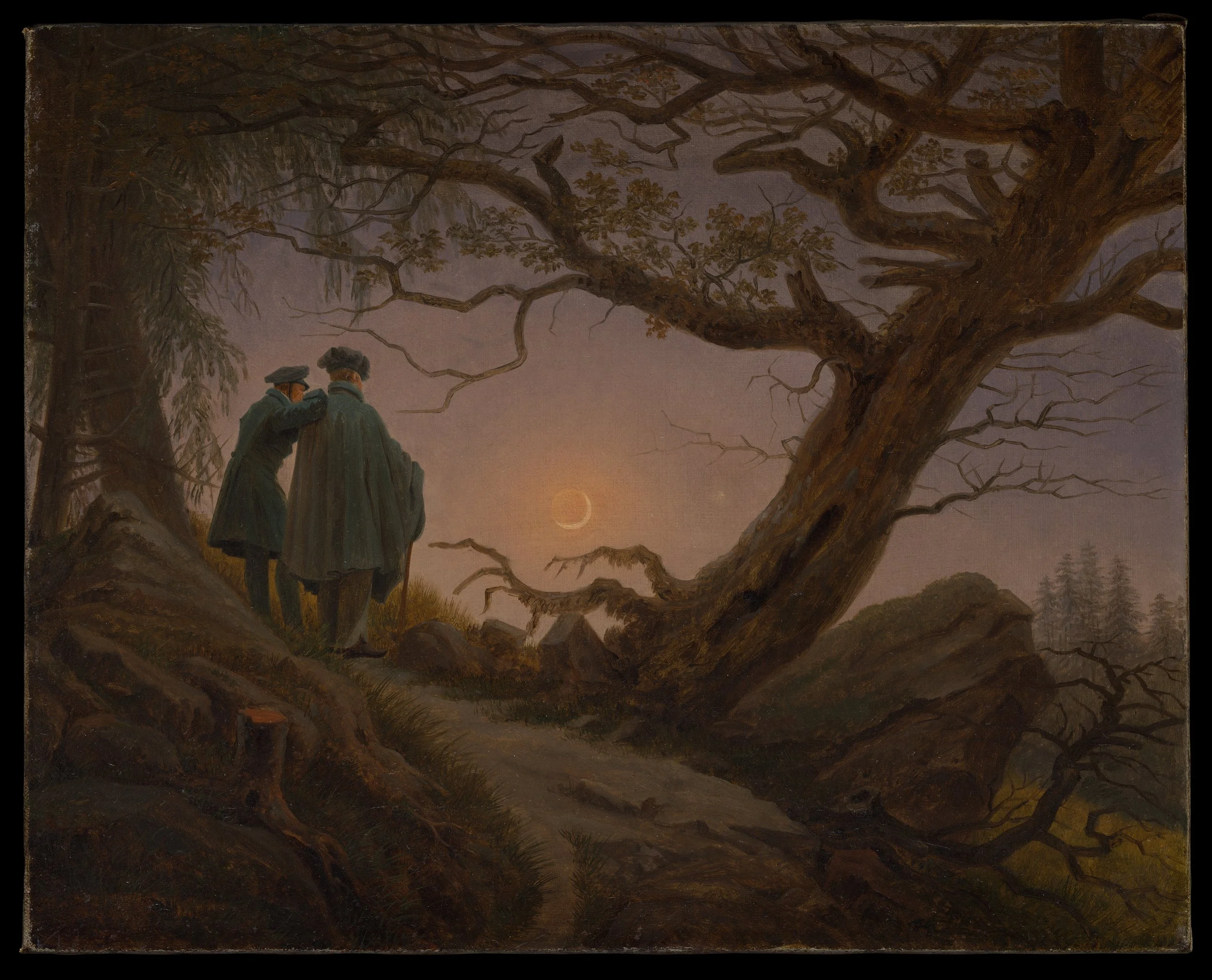 Caspar David Friedrich Two Men Contemplating the Moon.jpg