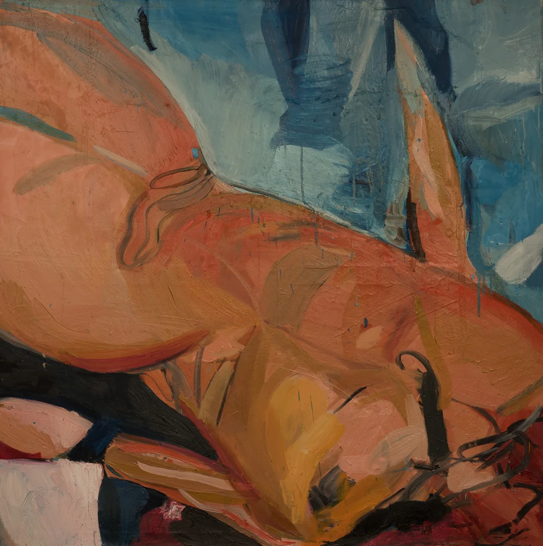 Leżący / olej płótno / 120x120cm / 2018r.