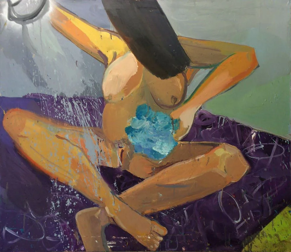 kąpiaca sie ,olej ploitno 2017 r 140 na 120 cm.jpg