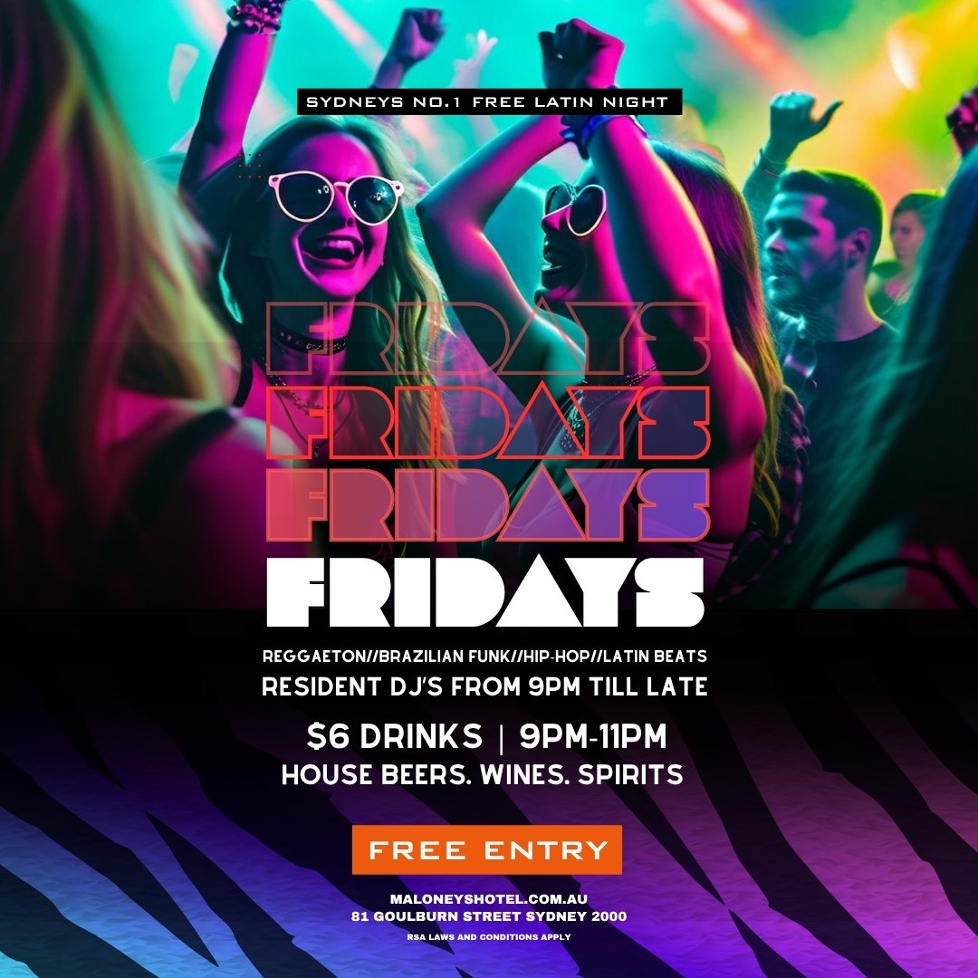 FRIDAYS - SYDNEYS NO.1 FREE LATIN NIGHT