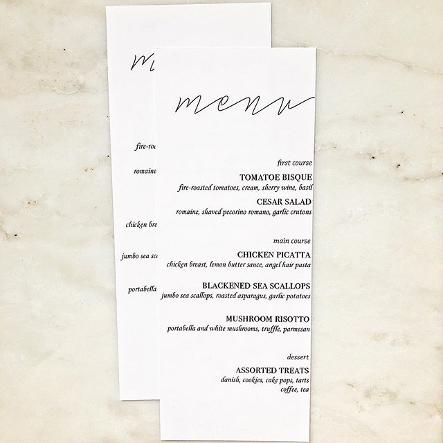 Sometimes less is more 🍴
.
.
.
.
#jwpapercreations #fromfirsttoforever #paperistimeless #weddingdayofpaper #weddingmenucard #weddingmenudesign #bridalshowermenu #bridalshowerpaper #babyshowermenu #babyshowermenudesign #elegantmenu #elegantmenus #eve