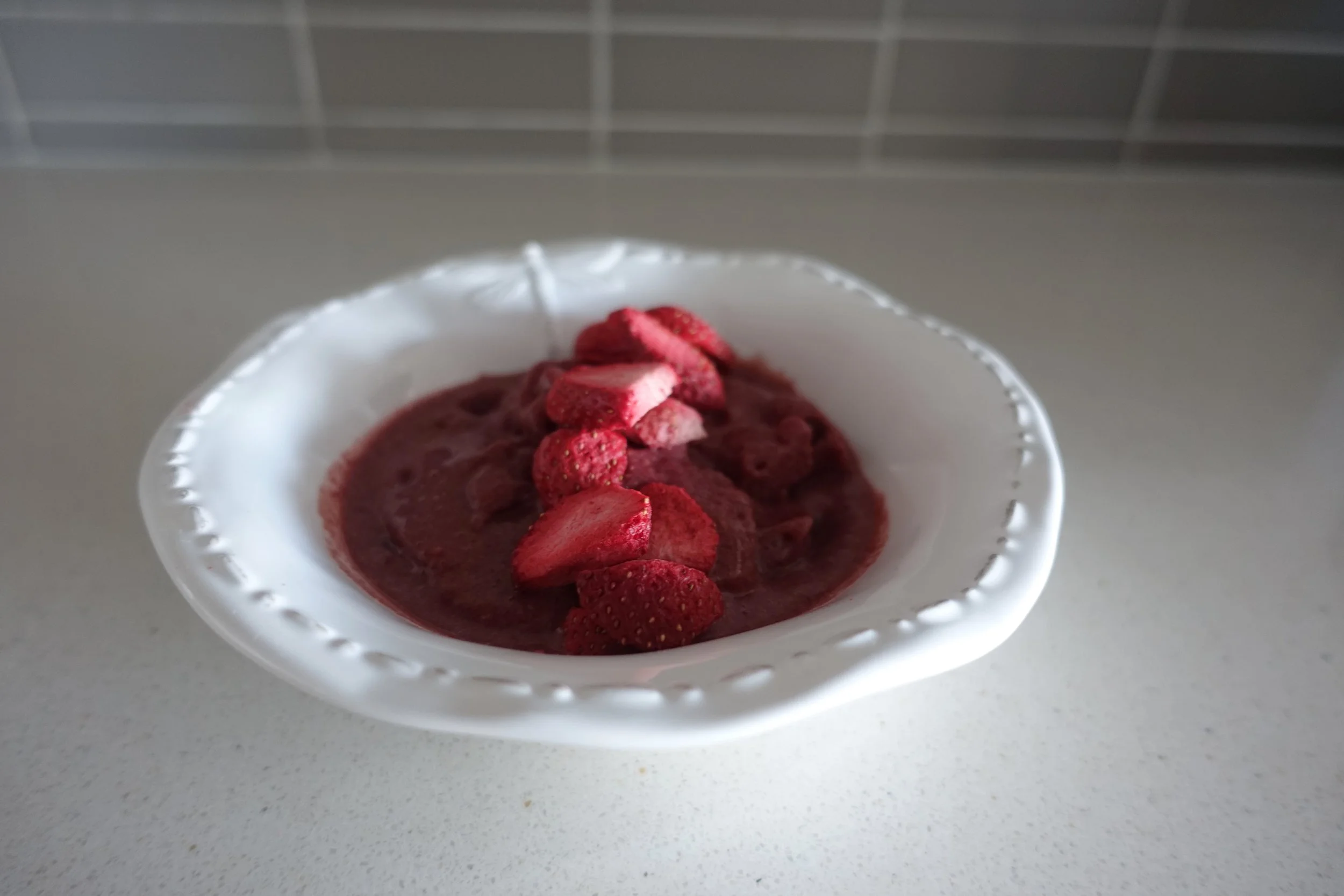 Making Raspberry Chocolate Protein Ice Cream with my KitchenAid