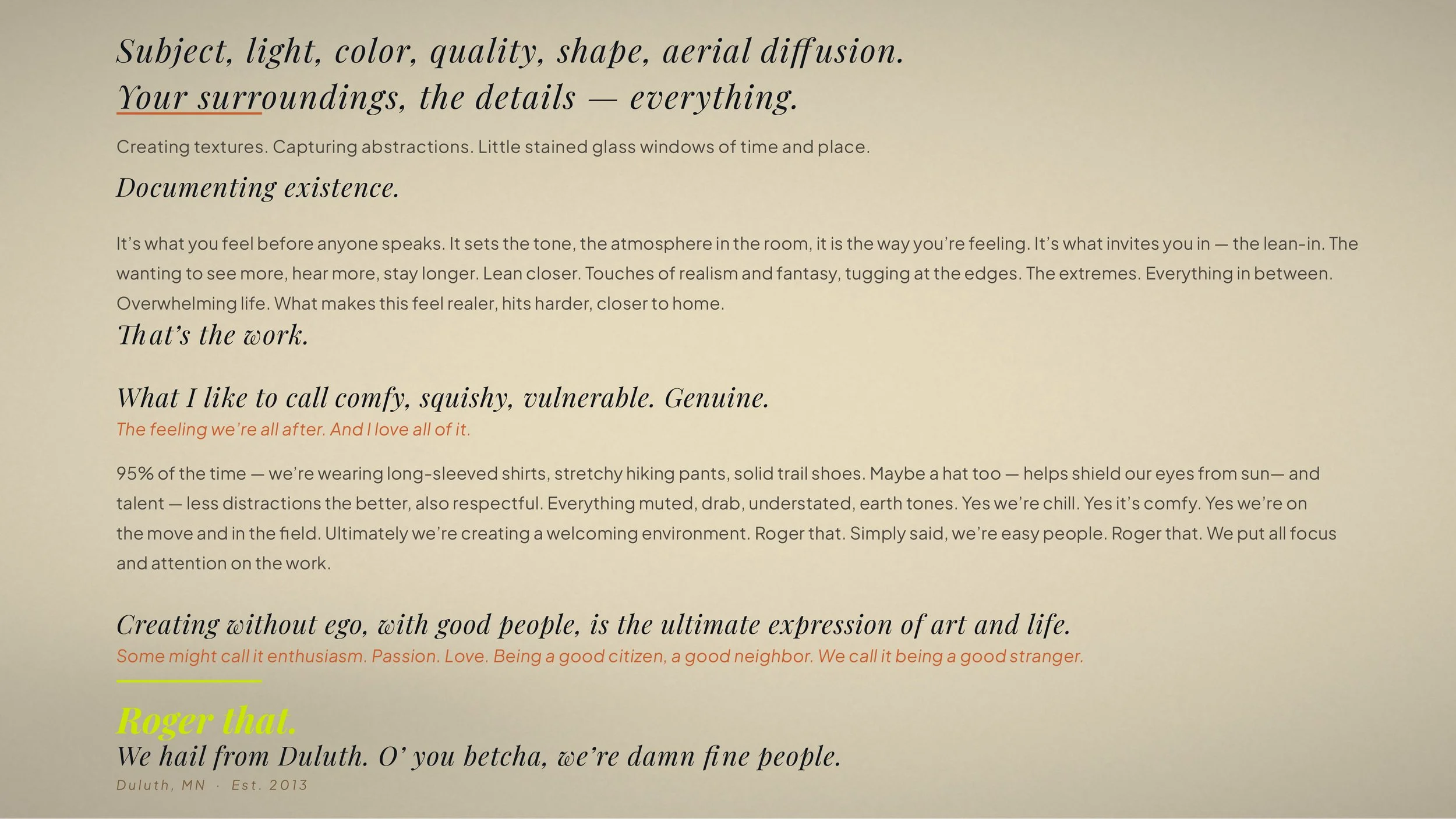 Lake Forest Studios — Mission Statement.