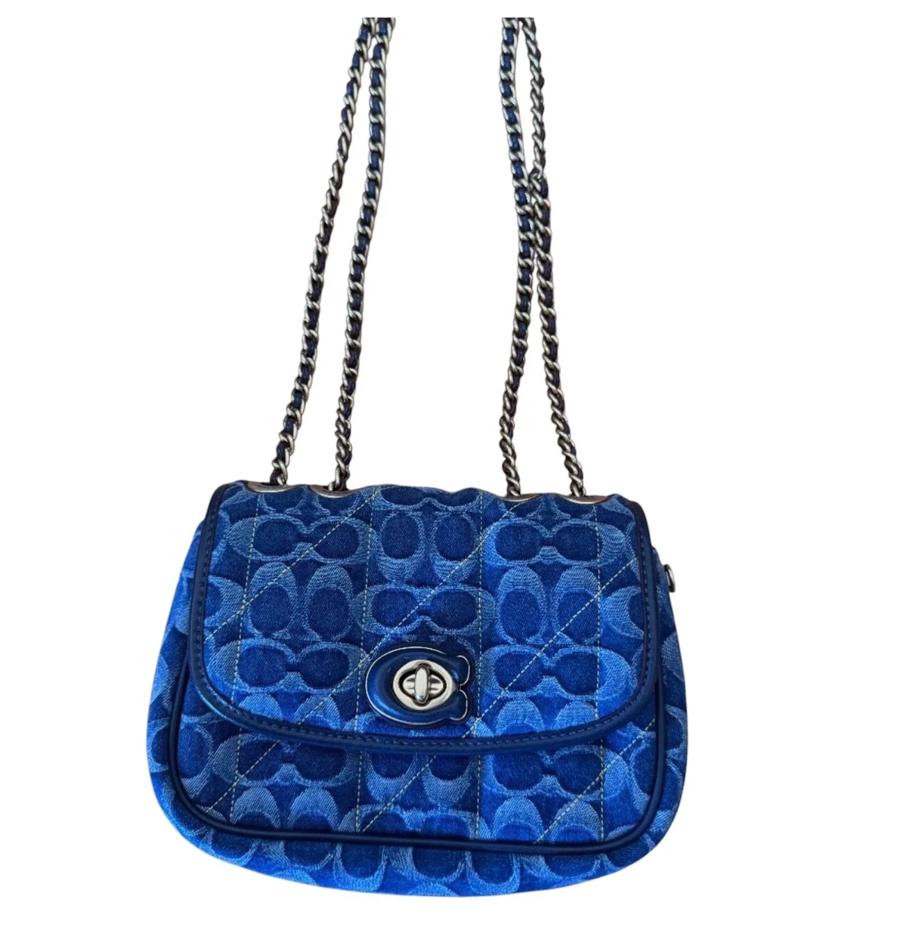 COACH Quilted Denim Shoulder Bag