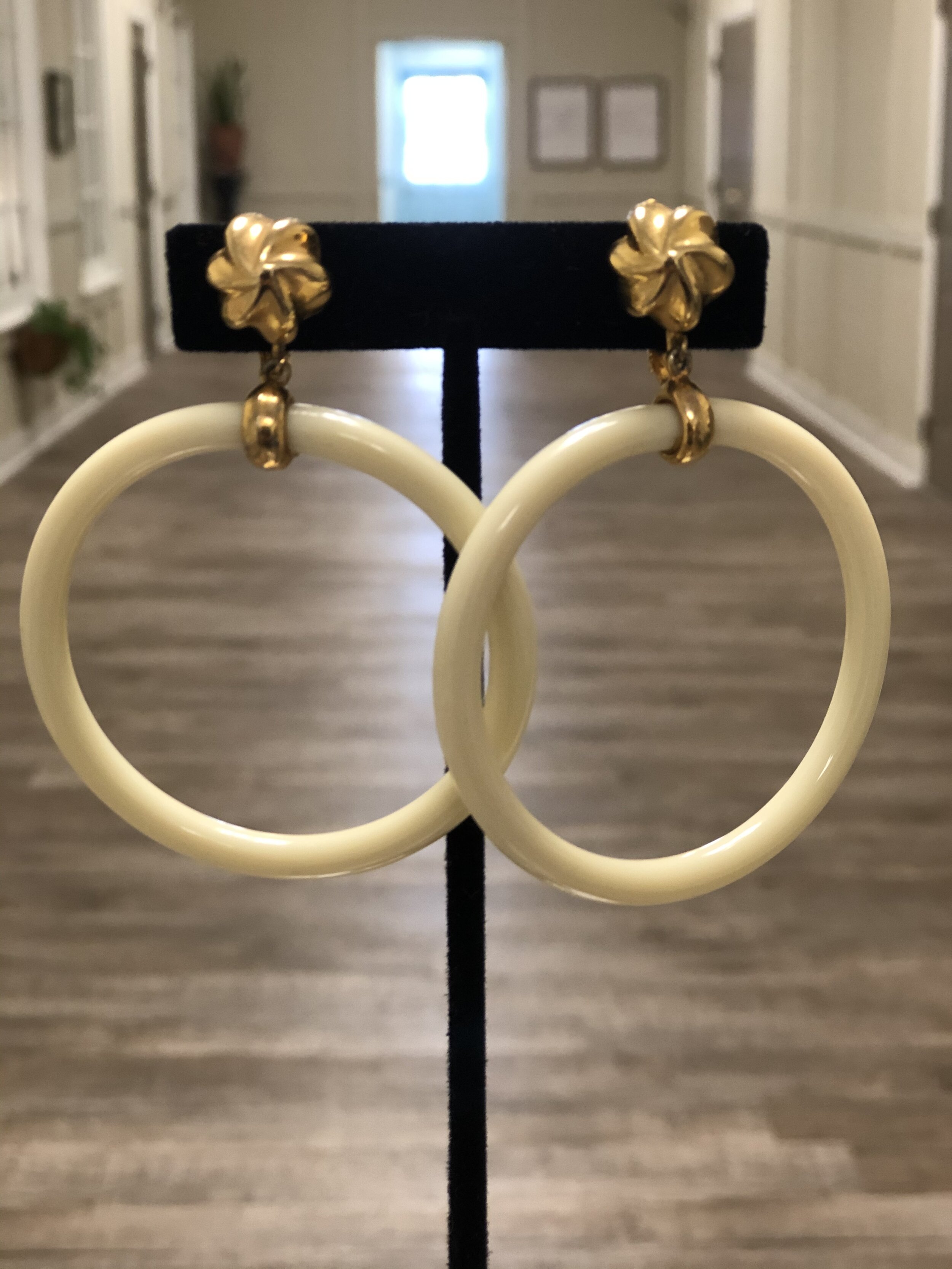 Acrylic Resin Hoop Earrings